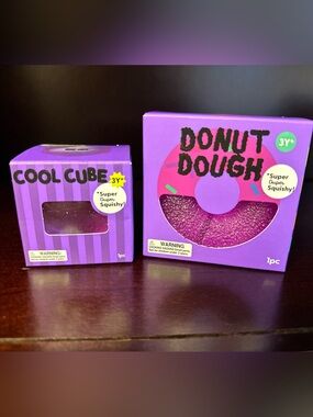Squishy Bundle - Donut Dough and Cool Cube Squishy NWT (Purple)